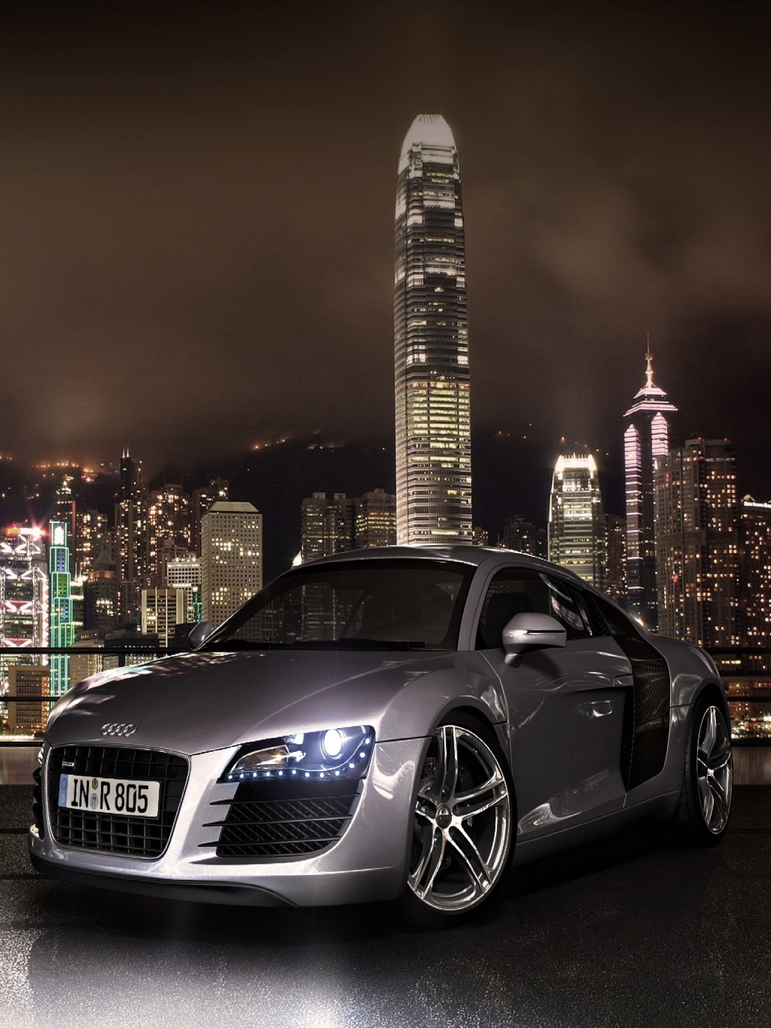 Grey Audi R8 for Apple iPad Air 2 resolution