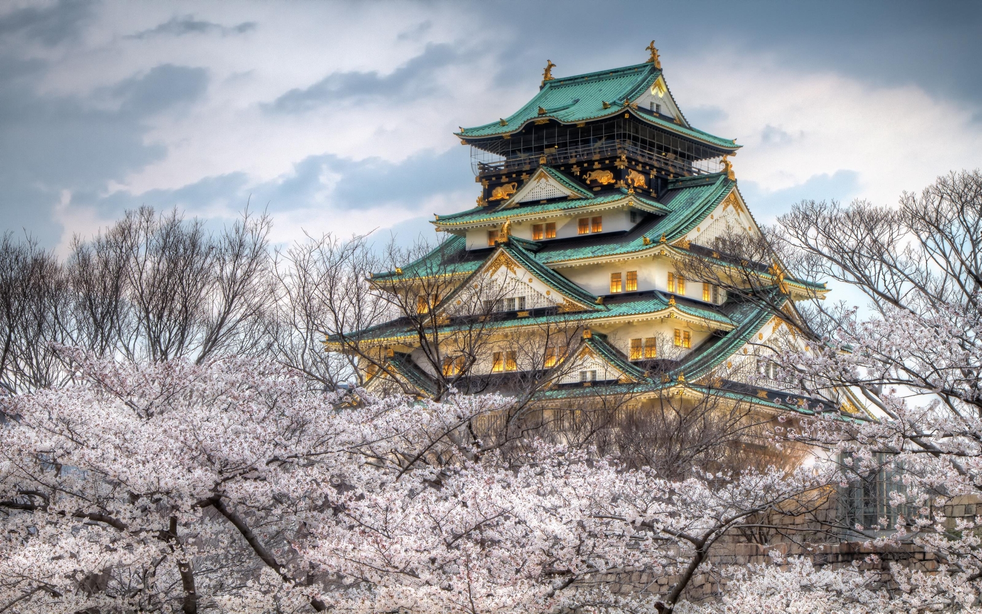 Osaka Castle Japan for 1920 x 1200 widescreen resolution