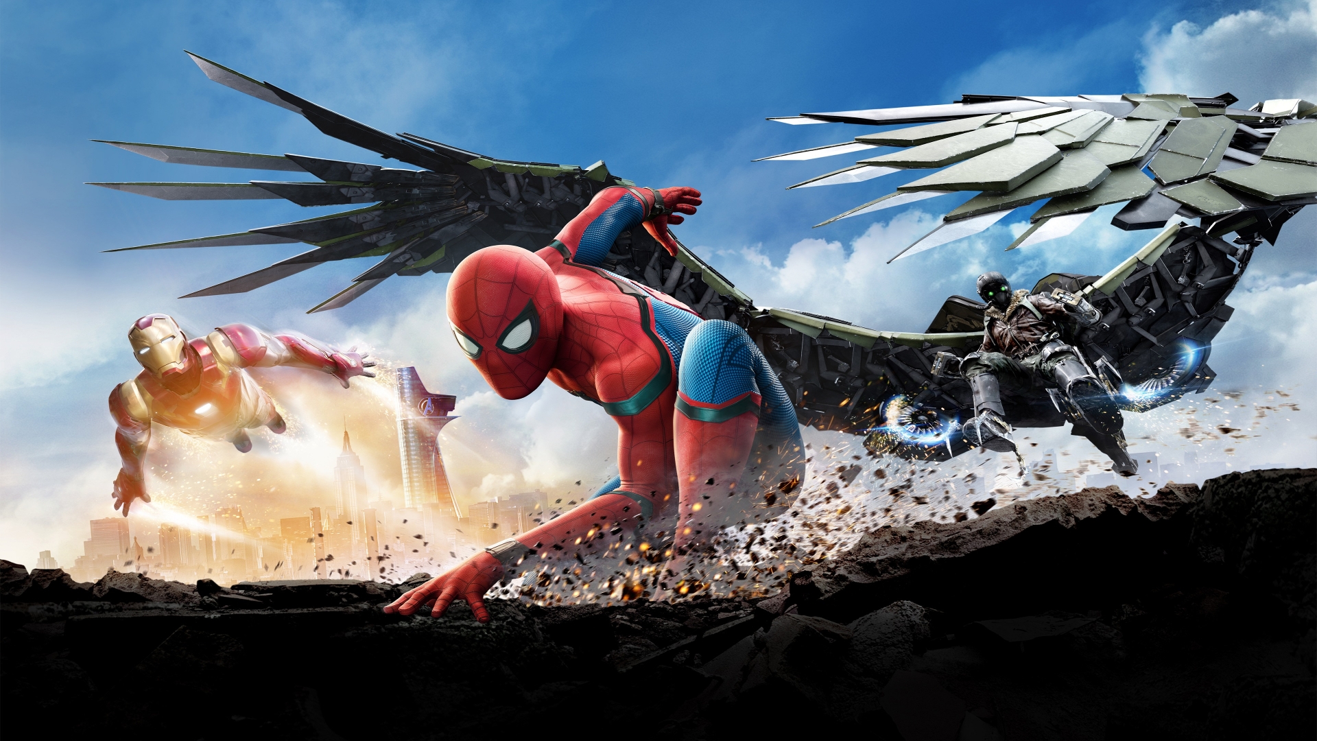 Spiderman Home Coming 2017 for 1920 x 1080 HDTV 1080p resolution